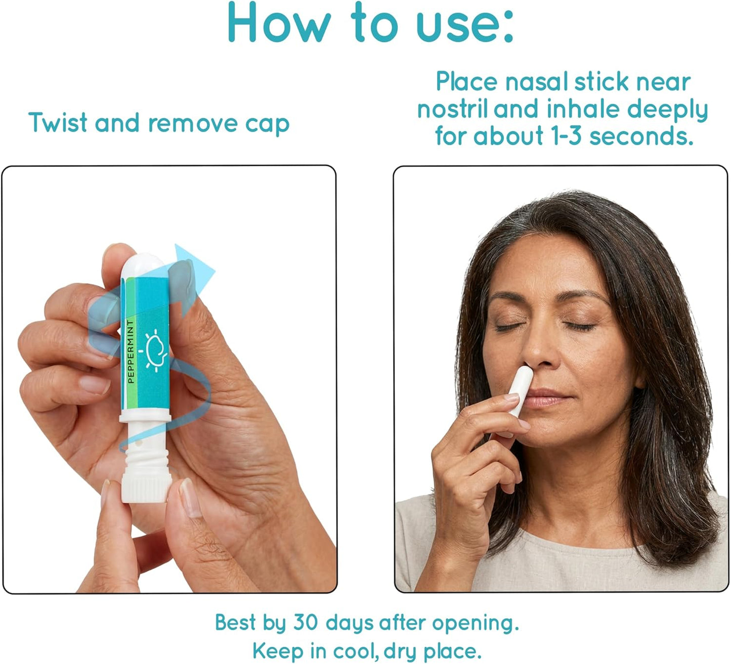 Focus Nasal Sticks (4 Pack) - Natural Mental Clarity & Concentration Aromatherapy Inhaler with Peppermint, Lemon, Rosemary & Frankincense