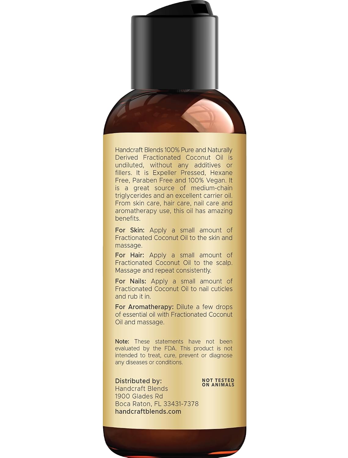 Handcraft Blends Fractionated Coconut Oil - 4 Fl Oz