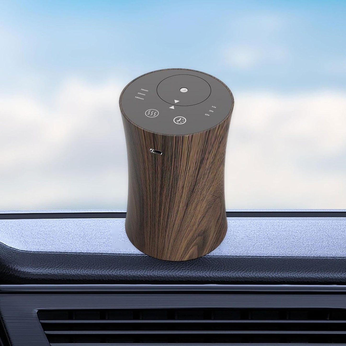 Generic Waterless Diffuser for Essential Oil Nebulizer USB Operated Mini Scent Machine for Office Bedroom,Compact,Quiet,Scent Diffuser,Portable Car Diffuser, Dark Wood Grain