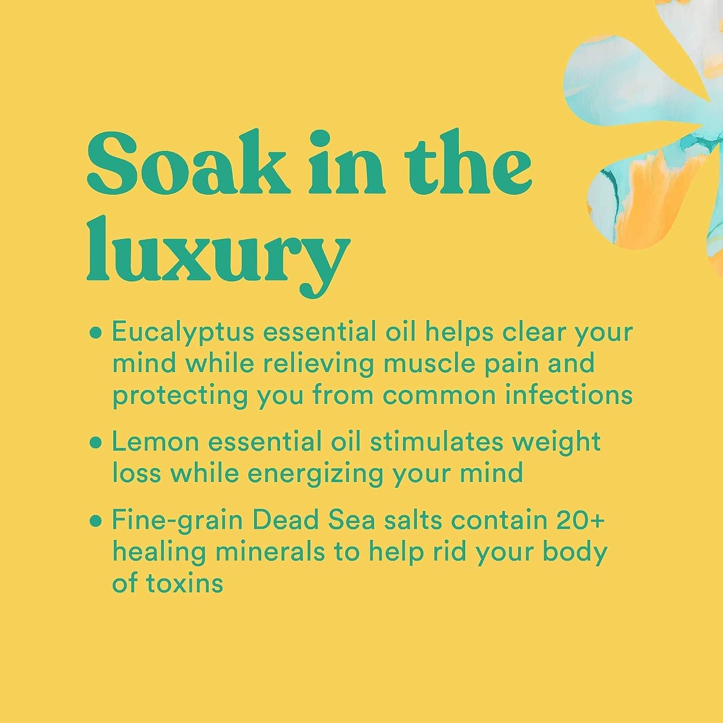 ASUTRA Dead Sea Bath Salts (Detox & Slim Down), 16 oz - Soak in Rich & Vital Healing Minerals - Purify & Energize with Eucalyptus, Sweet Orange, & Lemon Essential Oils