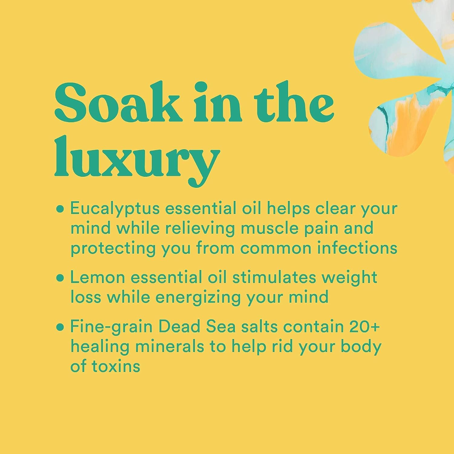 ASUTRA Dead Sea Bath Salts (Detox & Slim Down), 16 oz - Soak in Rich & Vital Healing Minerals - Purify & Energize with Eucalyptus, Sweet Orange, & Lemon Essential Oils