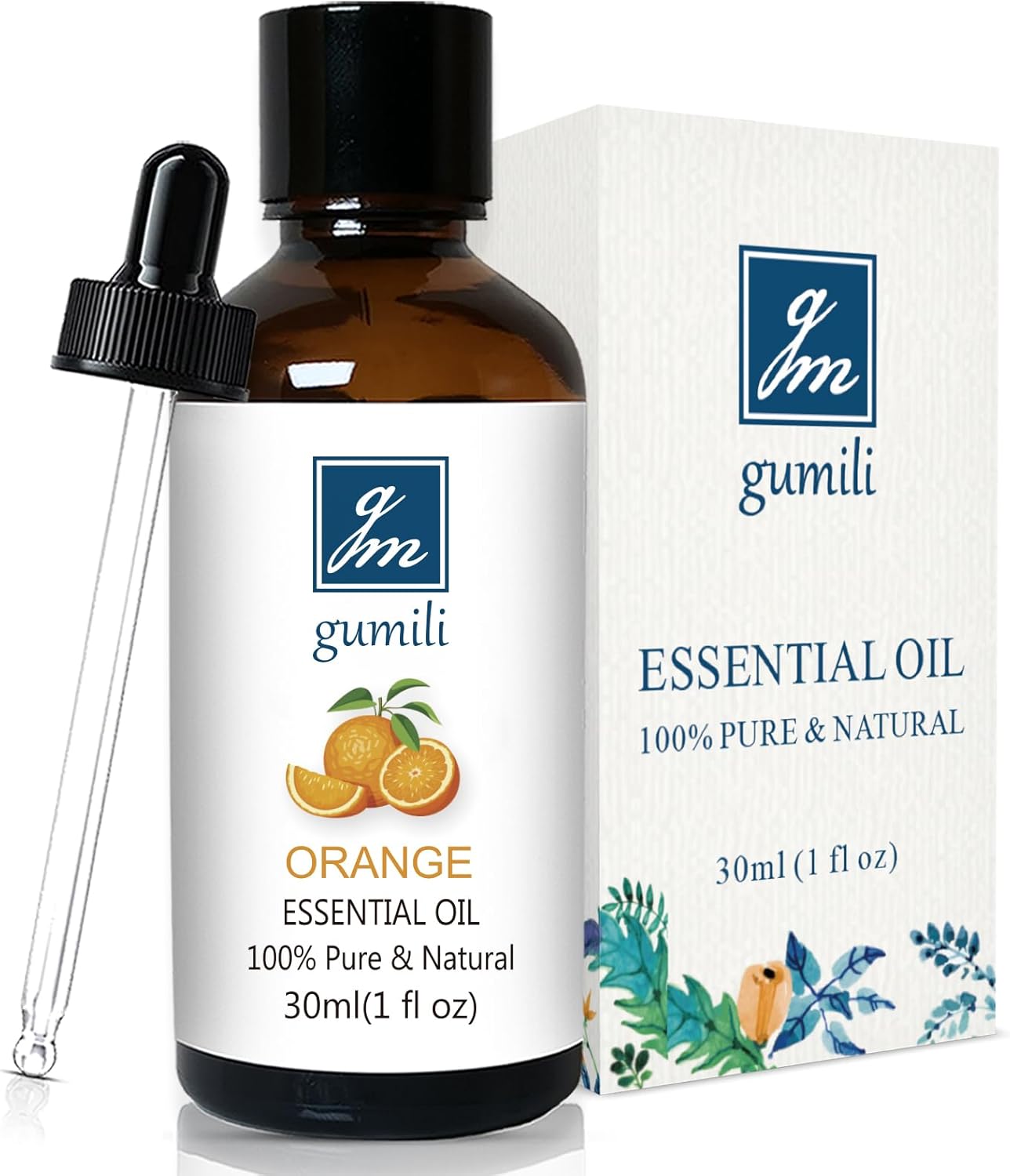 GM Gumili Orange Essential Oil 1 Oz – 100% Pure Sweet Orange Oil for Diffuser, Skin, Body, Spray, Massage & DIY
