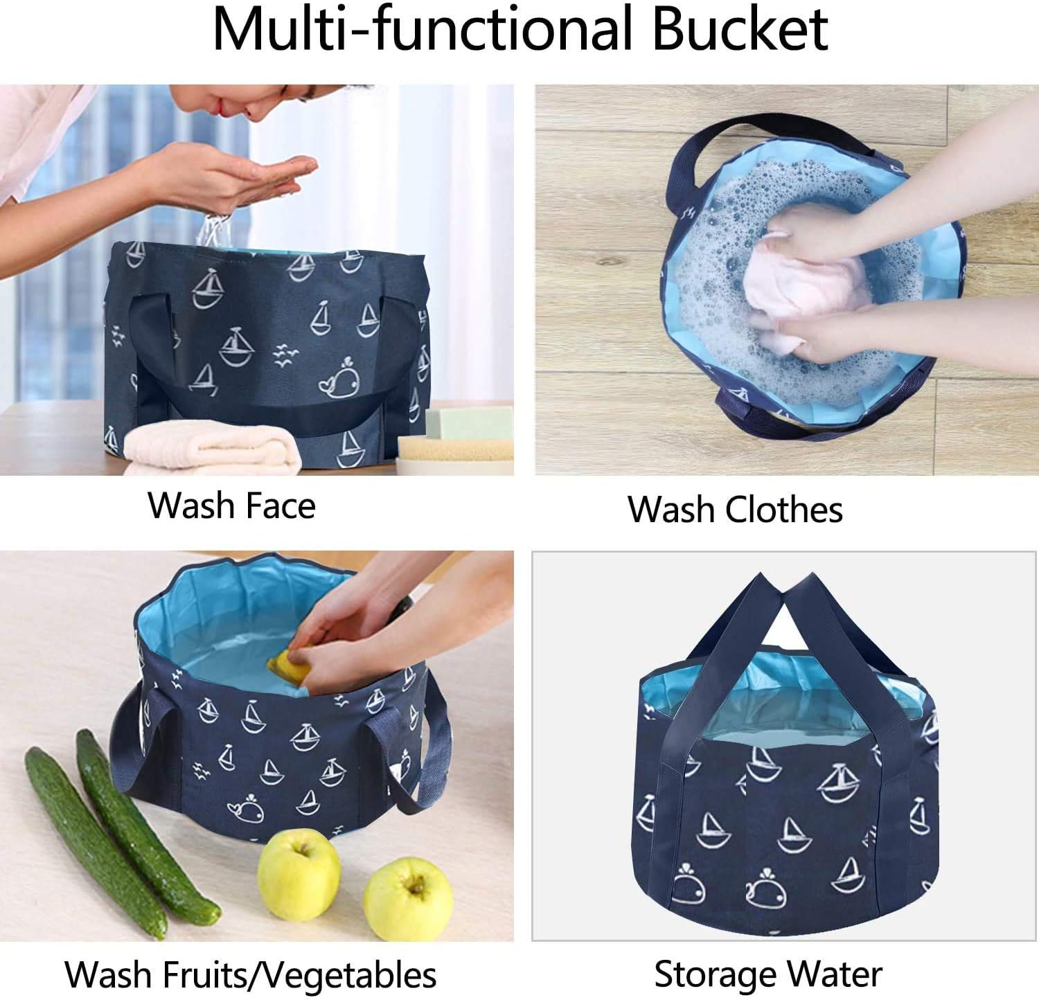 Collapsible Bucket for Soaking Feet, Portable Travel Foot Bath Tub, Foot Soaking Bath Basin Portable, Foot Spa Soaking Feet Home Pedicure Basin Outdoor Camping