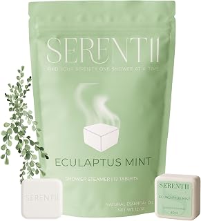 Eucalyptus Mint Shower Steamers, 12 Tablets – Aromatherapy Shower Steamers for Relaxation & Stress Relief, Fathers Day Gift for Dad,Birthday Gift for Women & Men,