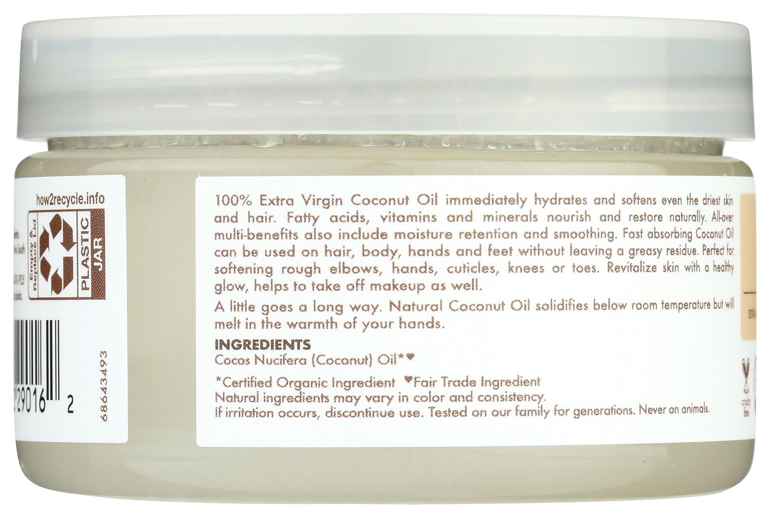 SheaMoisture 100% Extra Virgin Coconut Oil for Trial & Travel Nourishing for All Hair & Skin Types 3.2 oz