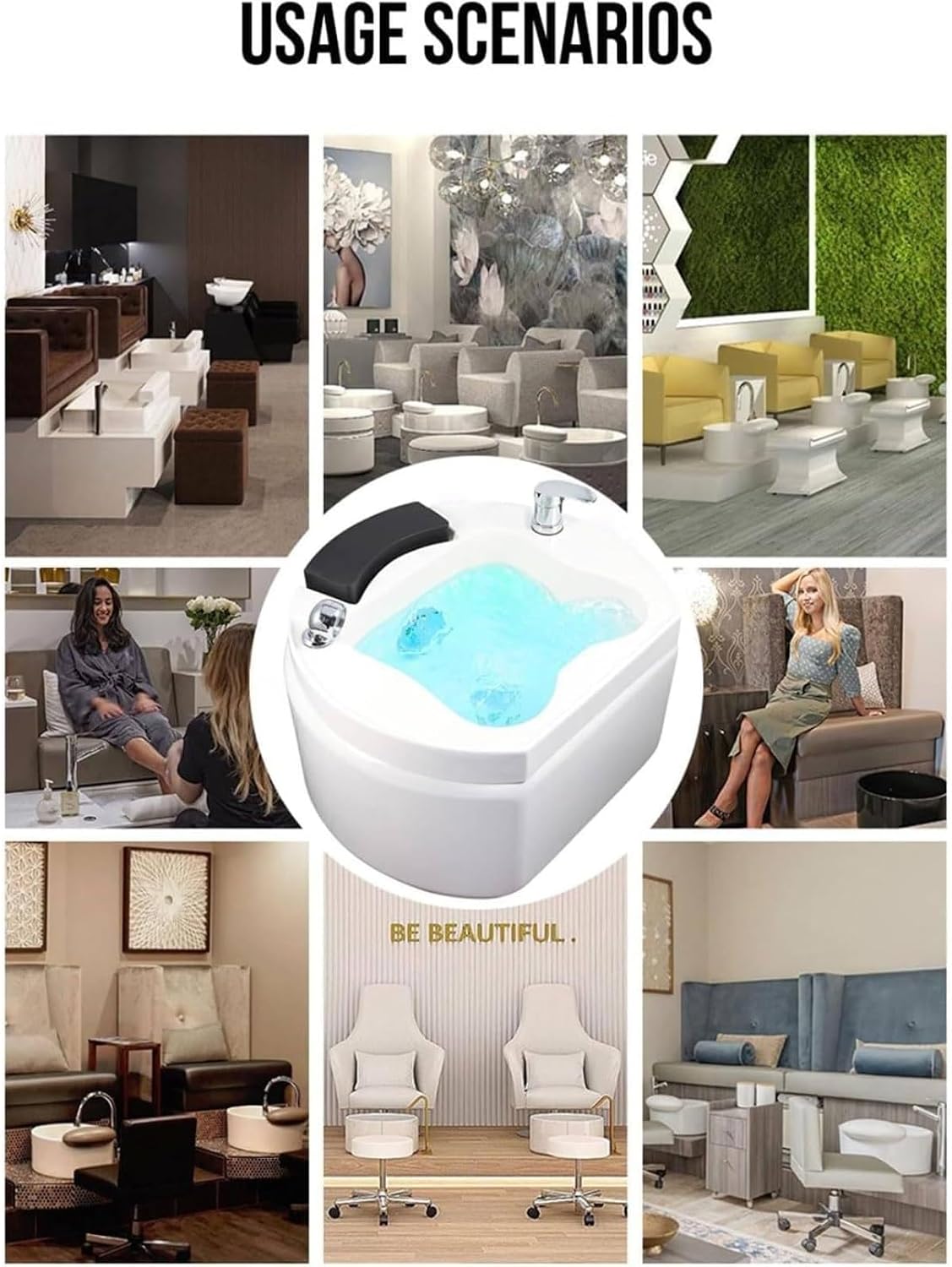 Footbath Foot Soak Tub,Pedicure Sink with Heat and Massage Pedicure, Massage Equipment Home Foot Bath Special for Hotel Foot Bath for Foot Soaking