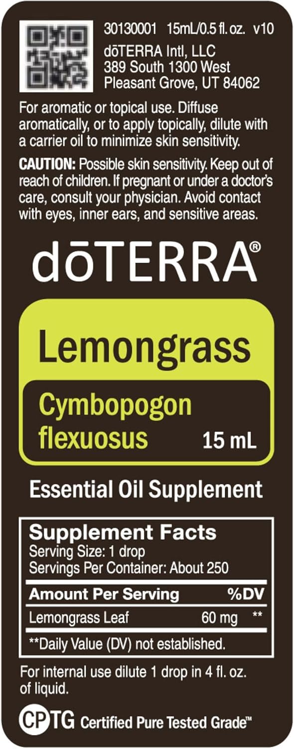 doTERRA Lemongrass Essential Oil 15 ml (2 Pack)