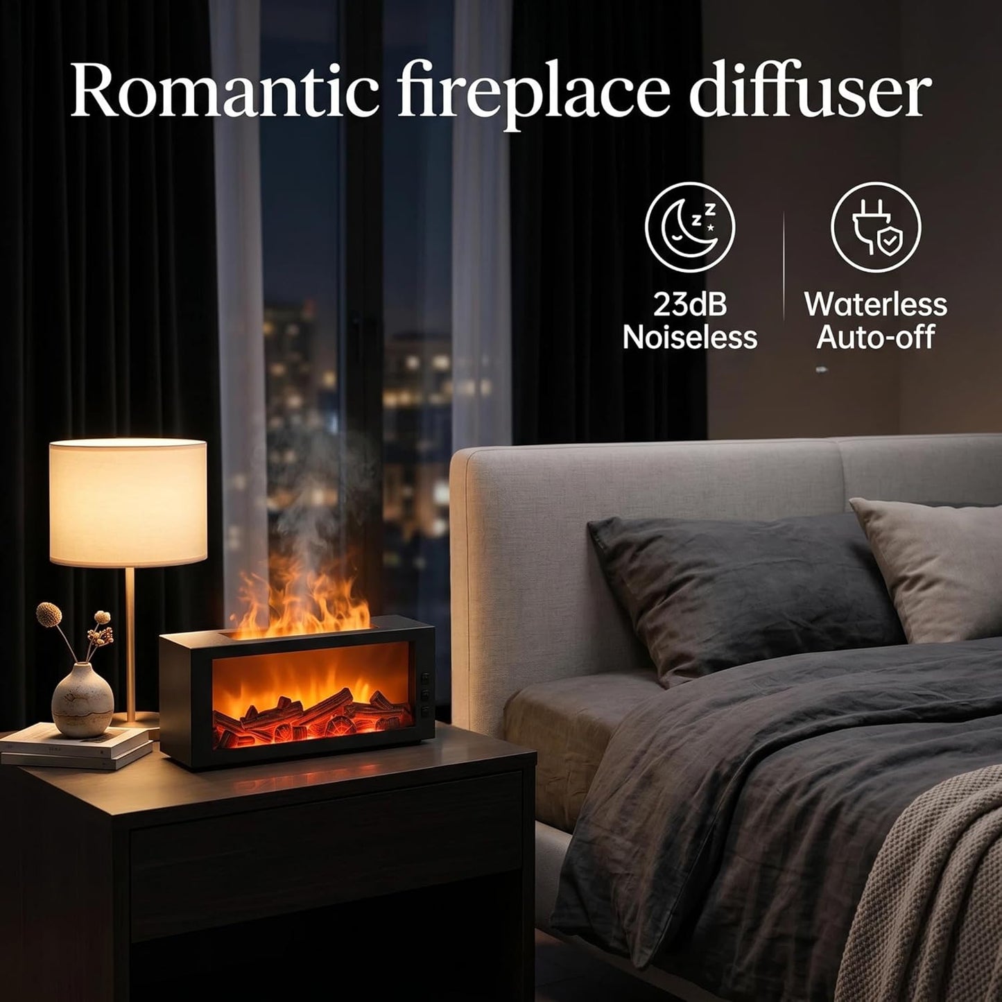 300ML Essential Oils Diffuser with Remote Control- Aromatherapy Aroma Humidifier, Upgrade 7 Colors Noiseless -Quiet Ultrasonic Aromatherapy Device with 7-Color LED Night Light Home