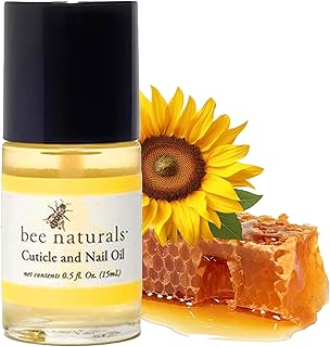 Bee Naturals Nail & Cuticle Oil 0.5 oz - Heals Cracked Nails & Rigid Cuticles, Deep Moisture with Avocado and Castor Oils
