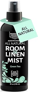 Aromasong All Natural Room & Linen Spray, Green Tea Scent, for Bedding, Sheets, Couches, Pillow, Fabric Freshener Spray for Bed Sheet, Odor Eliminator Air Freshener All Natural Fragrance Oil Spray.