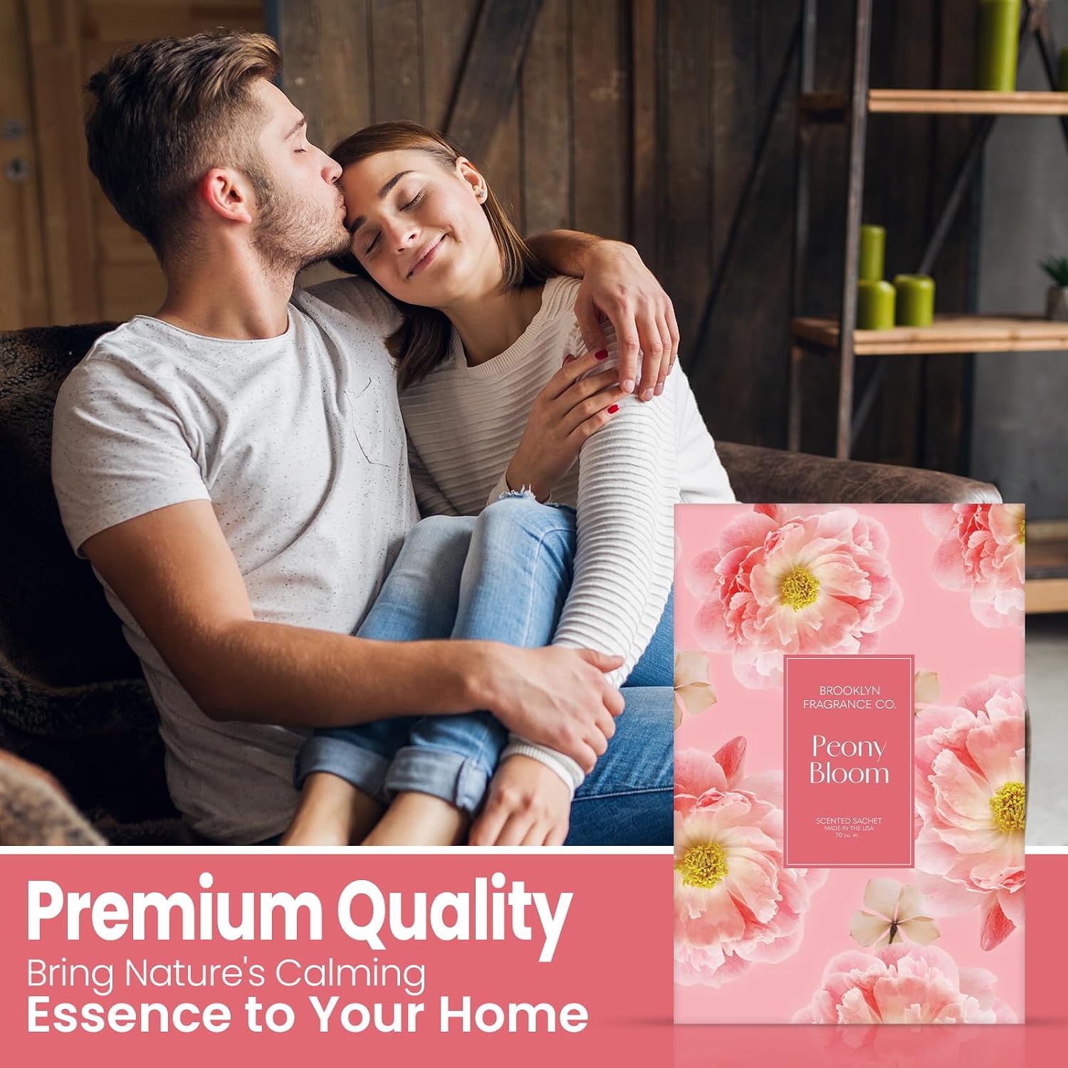 Brooklyn Fragrance Co. Spring Florals Sachet Bags – Peony Bloom Scented Pouches – Perfect Aroma for Drawers, Closets, Cars and Bathrooms – Long-Lasting Fresh Scent Sachets (6- Pack)