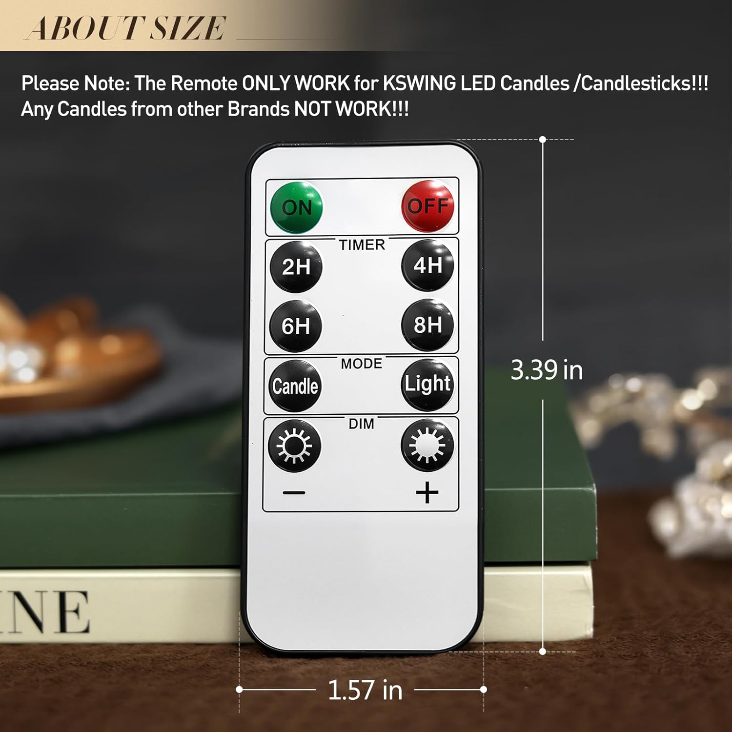 KSWING 10 Key Remote Controller Only Work for KSWING LED Candles/Candlesticks
