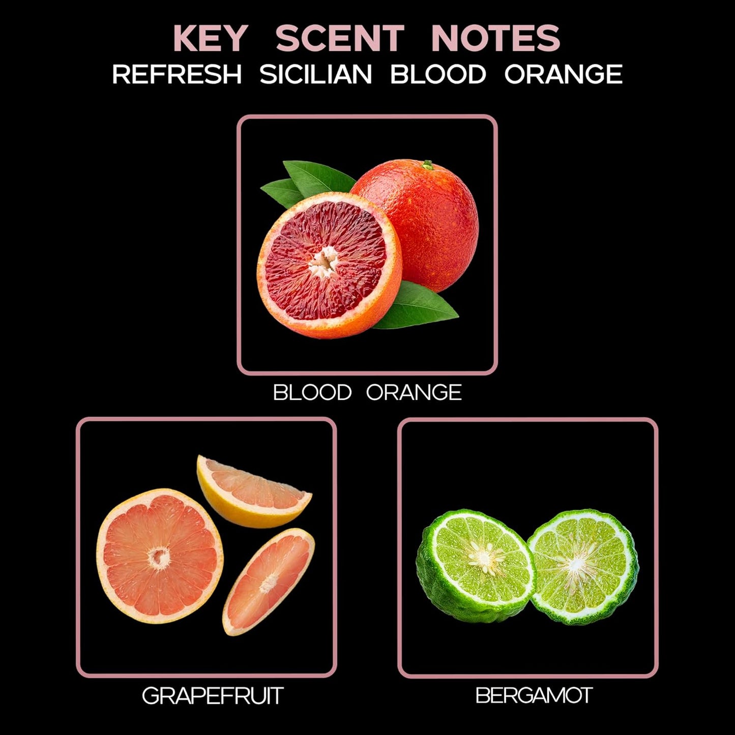 Reed Diffuser Set, Refresh Sicilian Blood Orange Scented Oil Diffuser with Sticks, Home Fragrance Accessories for Bathroom Shelf Decor, Aroma Diffusers for Home or Office Desk, USA Made
