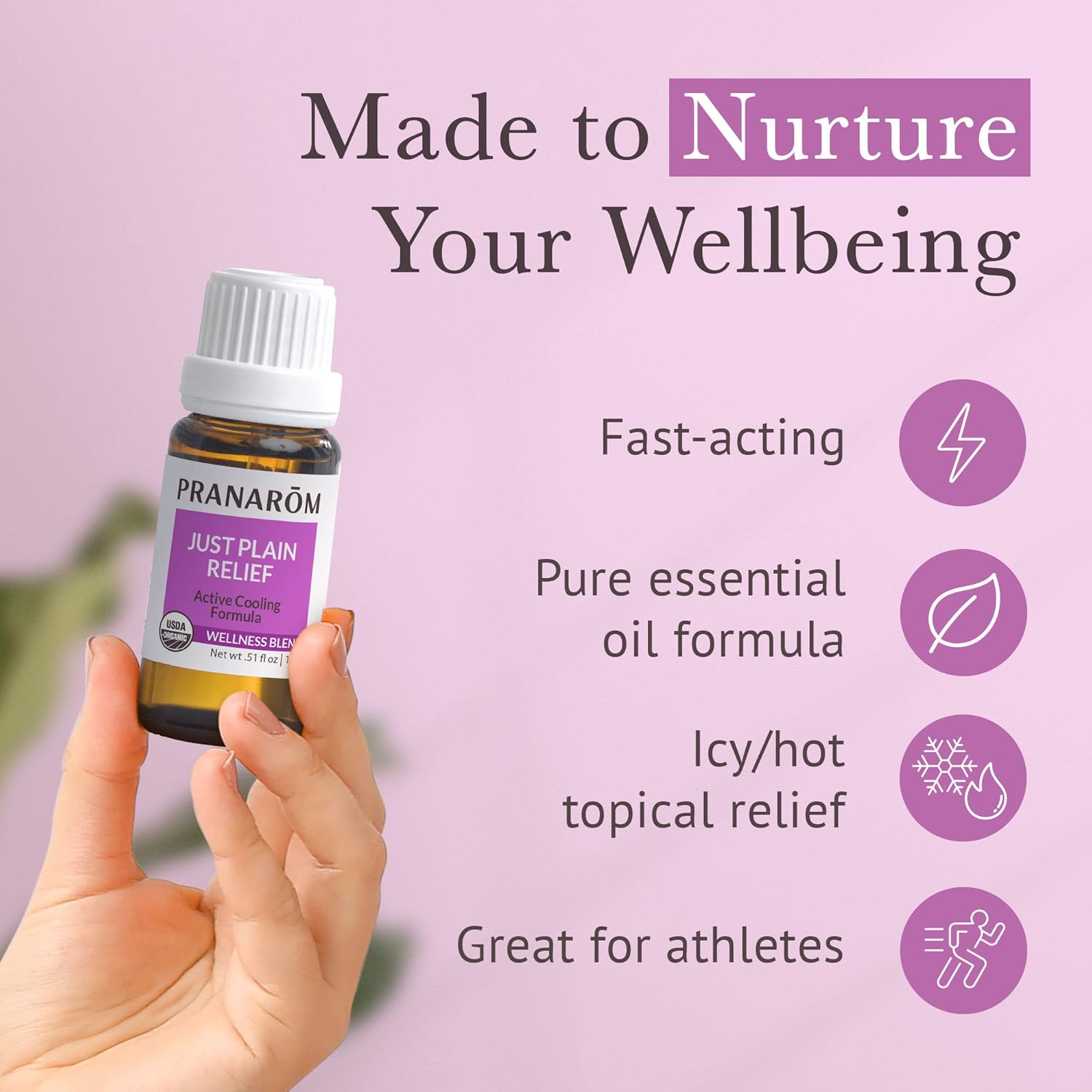 Pranarom - Just Plain Relief Organic Essential Oils for Aromatherapy, 15ml