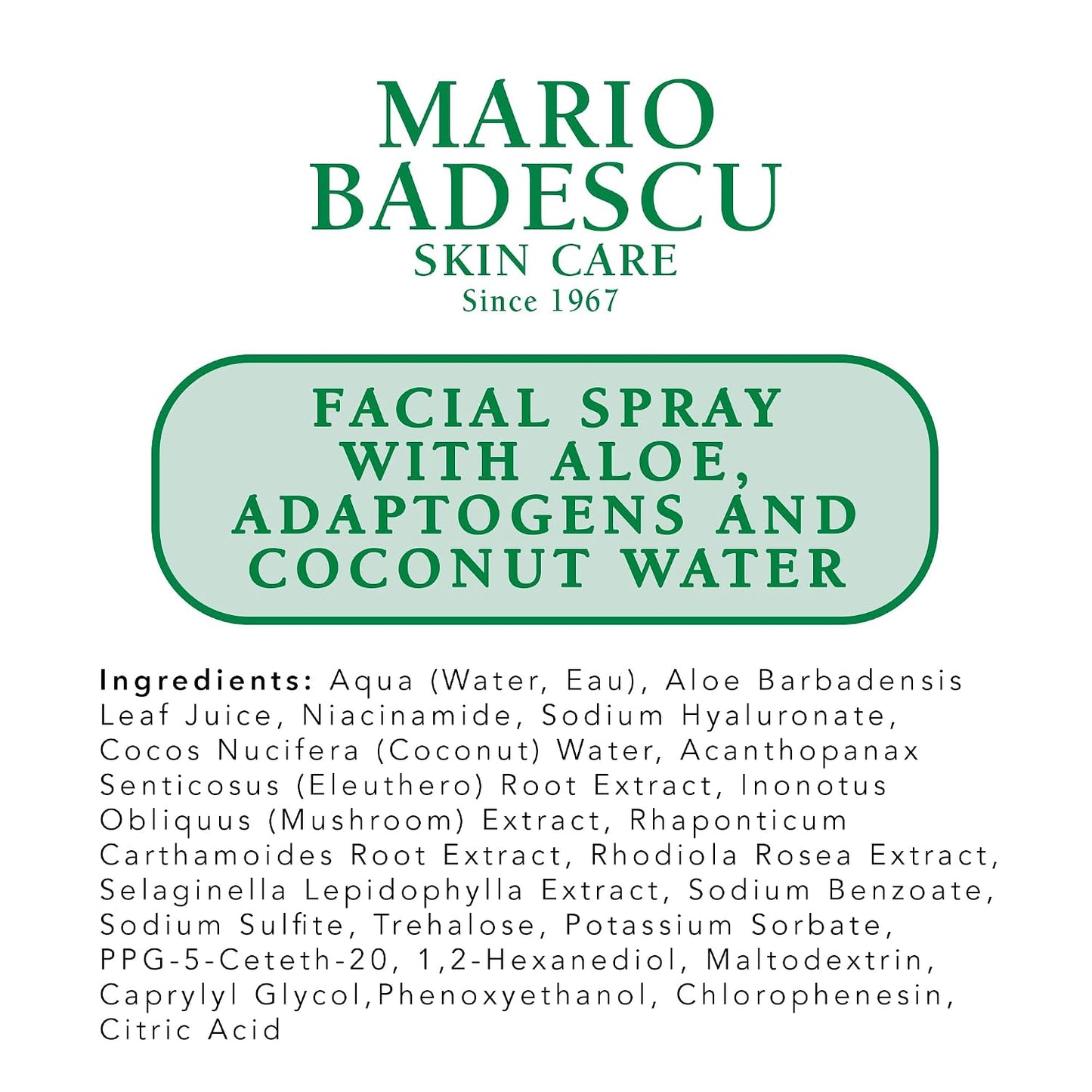 Mario Badescu Facial Spray with Aloe, Chamomile and Lavender for All Skin Types | Face Mist that Hydrates and Restores Balance & Brightness