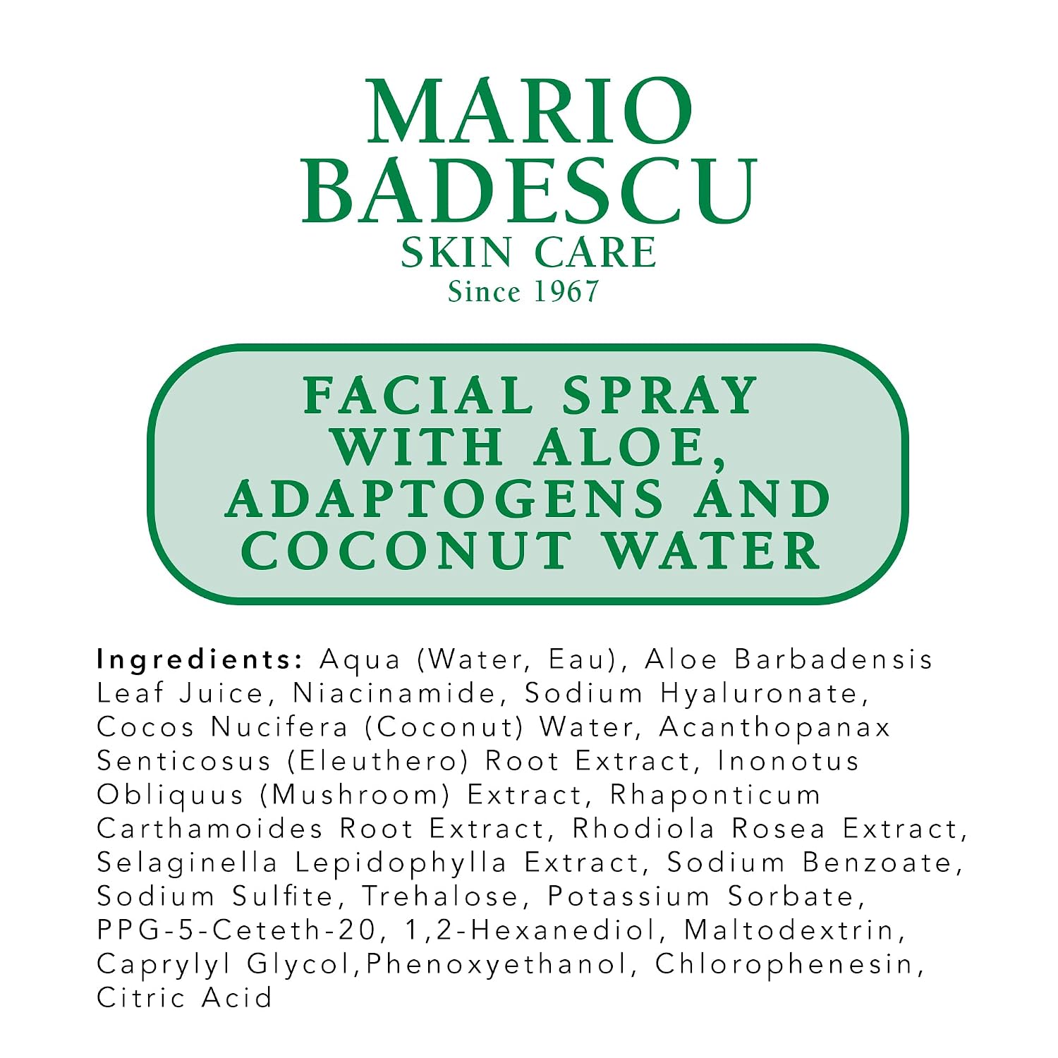 Mario Badescu Facial Spray with Aloe, Chamomile and Lavender for All Skin Types | Face Mist that Hydrates and Restores Balance & Brightness