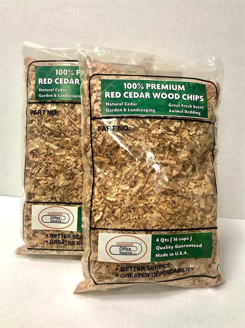 Red Cedar Natural Wood Chip Shavings (2-Pack - 8qts)