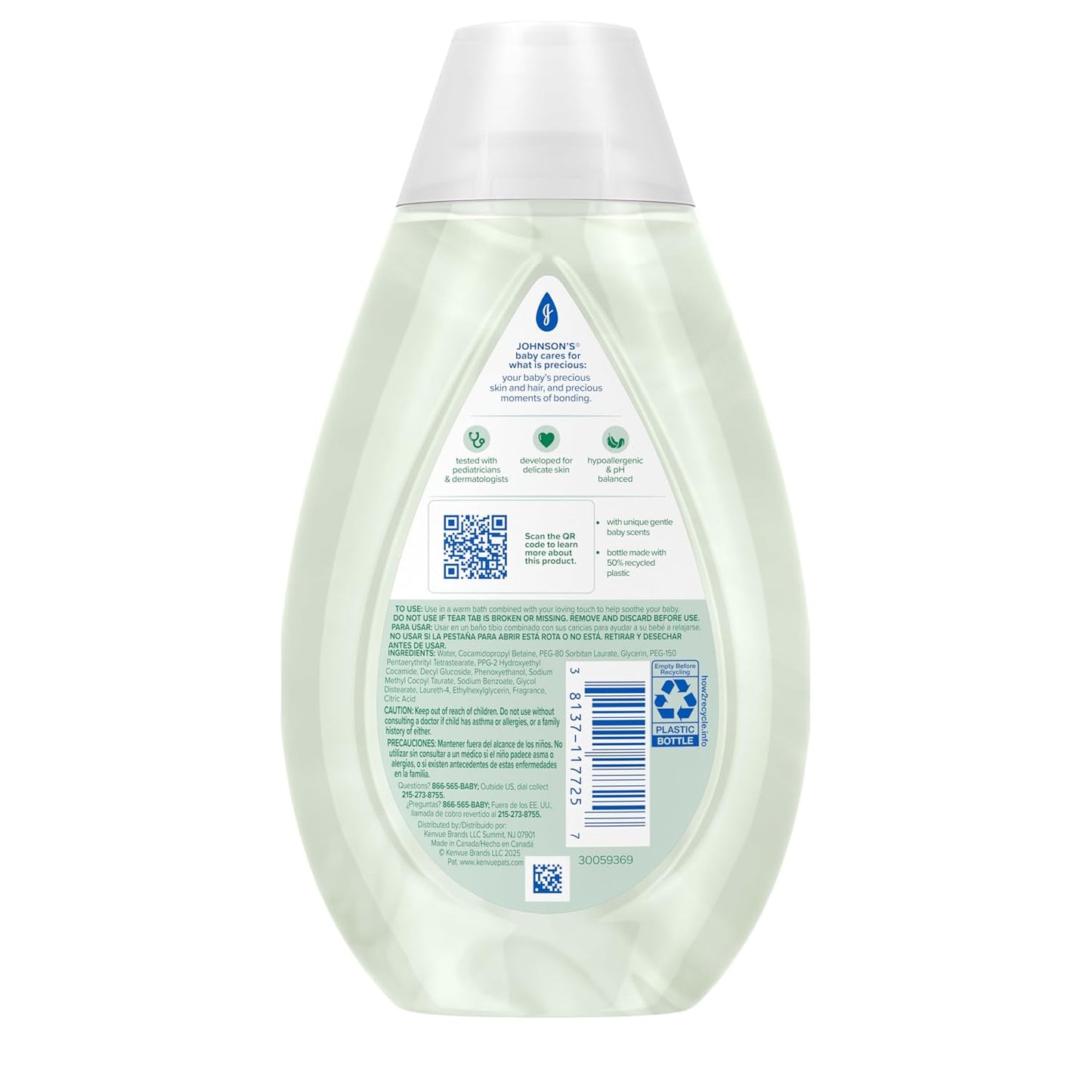 Johnson's Baby Soothing Vapor Bath with Calming Aromas to Relax Babies, Gentle No More Tears Formula, Soothes & Comforts Baby, Hypoallergenic, No Added Parabens, Sulfates & Dyes, 13.6 fl. oz