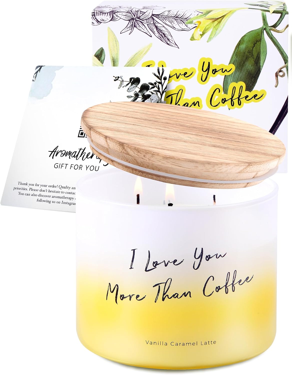 Vanilla Caramel Latte Scented Soy Candle | Large 3-Wick Vanilla Candle for Home, 15.8 oz | Coffee Candles with Caramel | Candles for Women & Coffee Lover Gifts | Long-Lasting Clean Burn