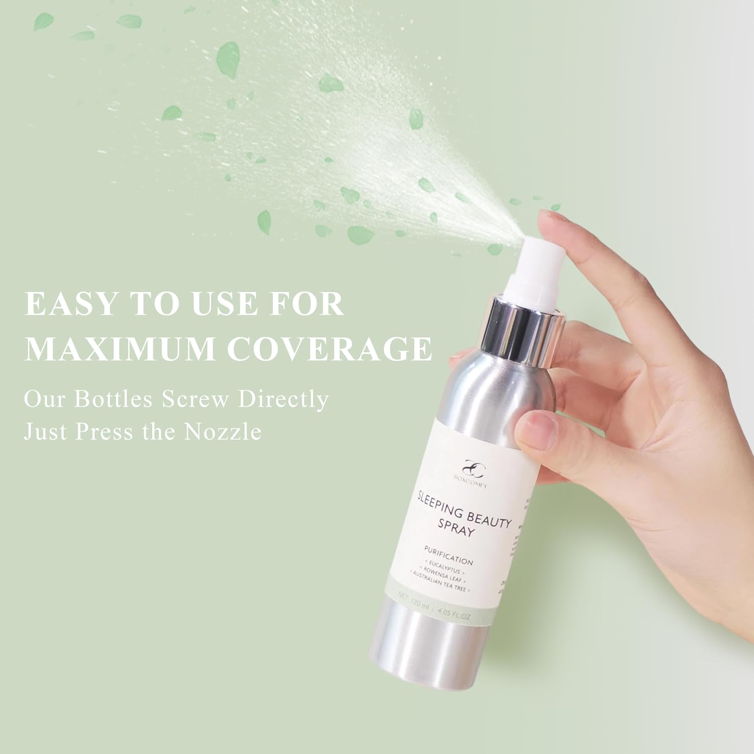 Pillow and Linen Mist, 4.05 fl oz Fabric Fragrance Spray for Pillows, Sheets, Towels, Clothes and Home Textiles, Eucalyptus & Tea Tree