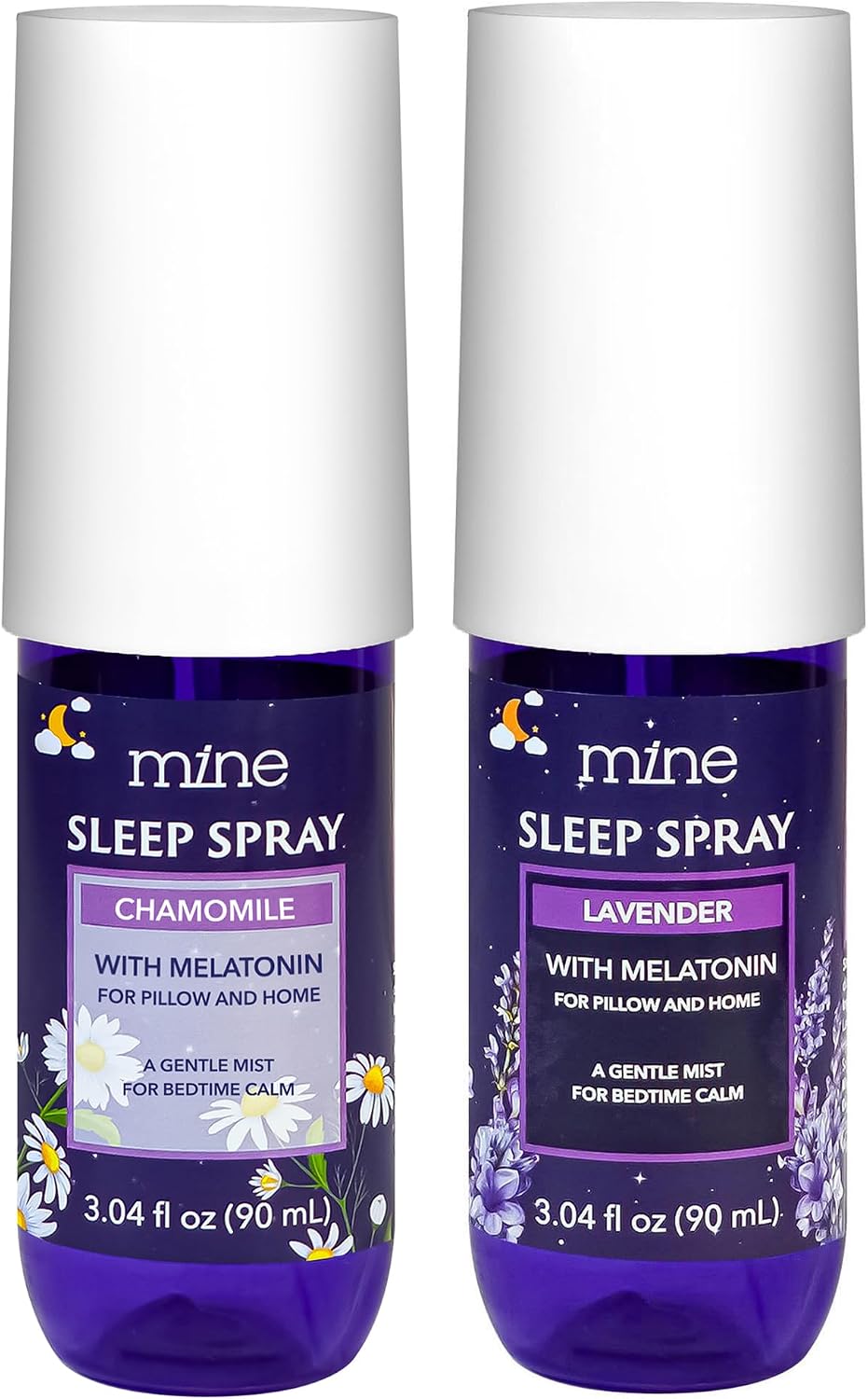 Lavender & Chamomile Inspired Sleep Spray with Melatonin – Natural Pillow Mist for Relaxing Sleep, Calming Bed Spray for Adults, Lavender Pillow Mist