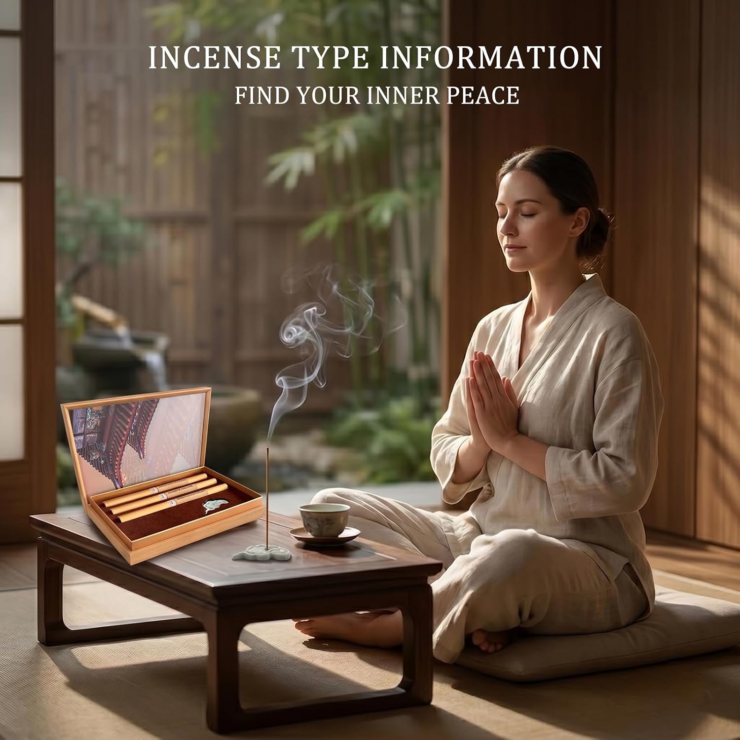 3-in-1 Incense Sticks Gift Set – 3 Scents with Incense Holder, (Nha Trang Agarwood, Goose Pear Tent, Australian Sandalwood) – Aromatherapy for Meditation, Yoga, Home – 30g (80 Sticks)