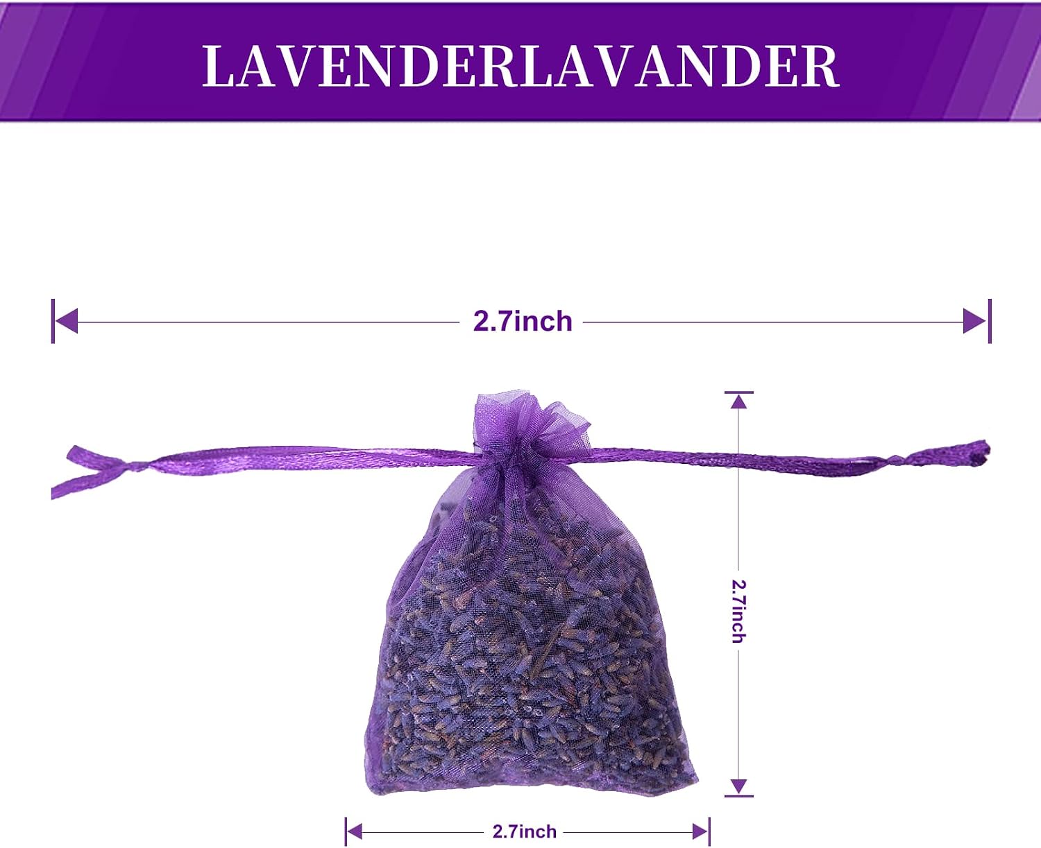 24 Pieces French Dried Lavender Sachet Lavender Flower Bags Long Lasting Fresh Scents 2025 New Lavender Buds for Clothes Storage Drawers and Closets Home