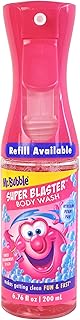 Mr. Bubble Super Blaster Body Wash, Sweet Strawberry Splash Scent, Fun Body Wash Sprayer for Kids Shower and Bath, 6.76 fl oz