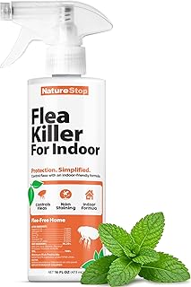 Flea Killer Spray – Fast-Acting Flea Treatment for Carpets, Furniture & Pet Bedding, 16 oz