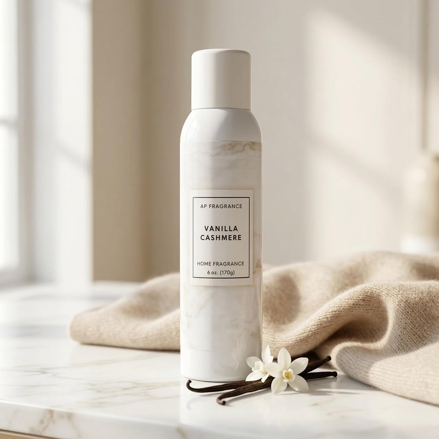 Room Fragrance Air Freshener Spray Concentrated Bathroom, Kitchen, Car, or Office Deodorizer, U.S.- Made by AP Fragrance (Vanilla Cashmere)
