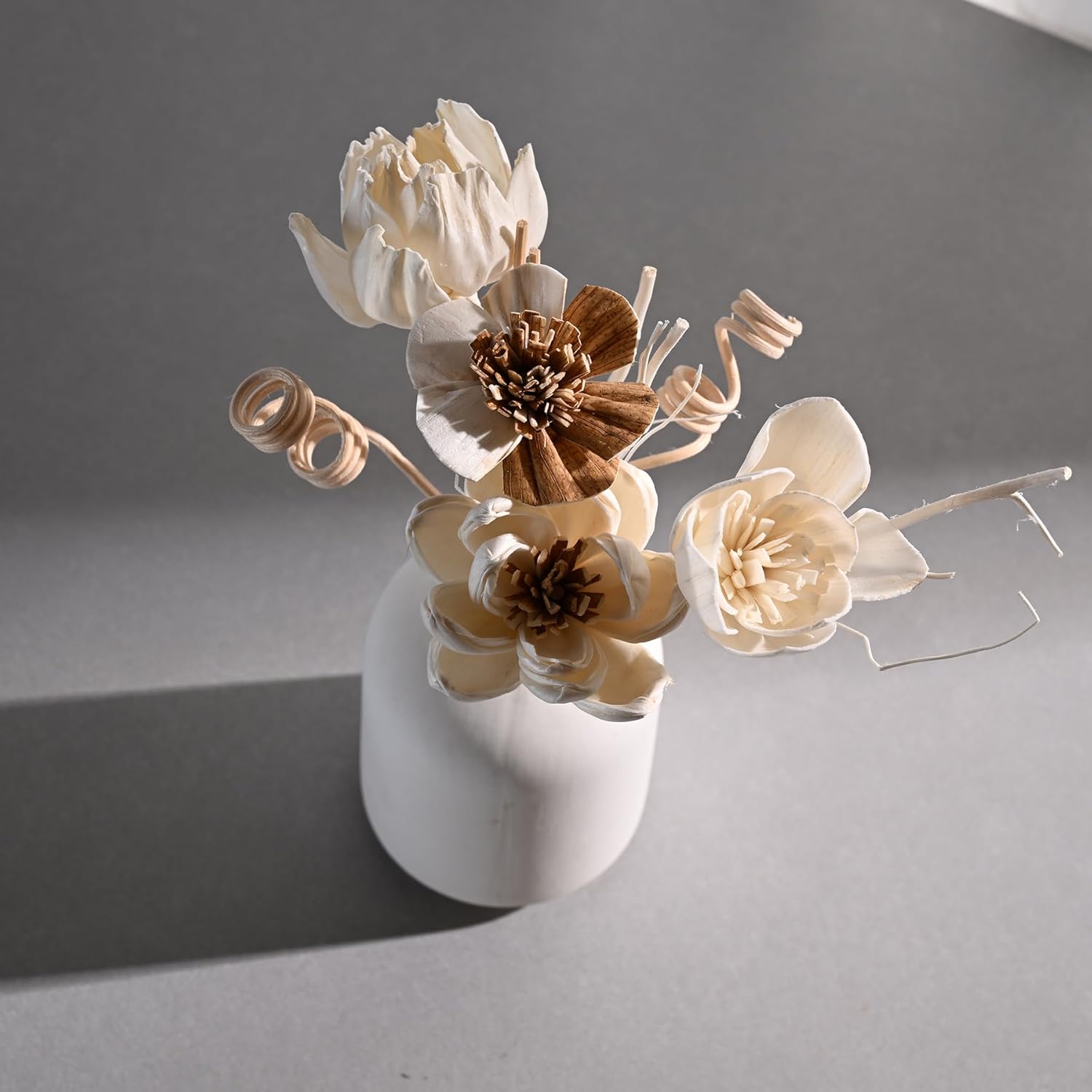 Reed Diffuser Sticks Set, Natural Paper Material, Flower Diffusers for Home Bathroom and Bedroom Decor, 12Pcs Exquisite Box
