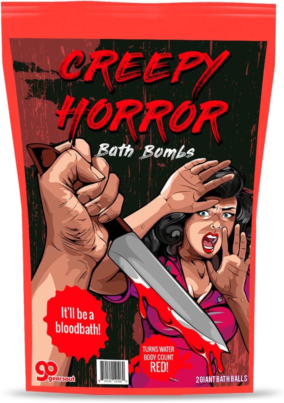 Creepy Horror Bath Bombs - Turns Bath Water a Bloody Red - The Perfect Holiday Gift for Fans of Horror Movies - Creepy Relaxing Bath Bombs