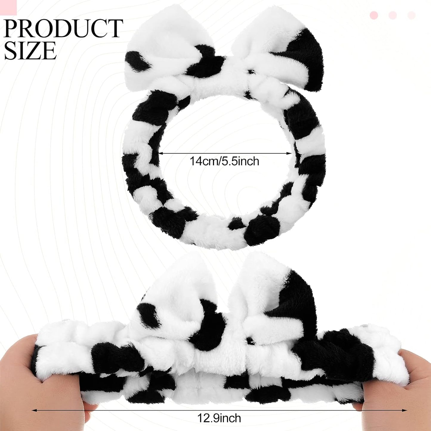 Jutom 6 Pcs Animal Headbands Bulk Cute Ear Skincare Headband for Women Lovely Hair Band for Washing Makeup Face Gift Elastic Cosmetic Head Wrap, 6 Styles