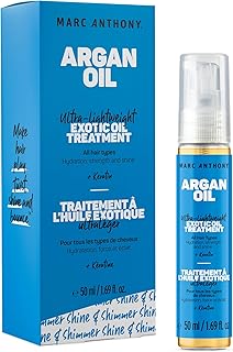 Marc Anthony Exotic Argan Oil Treatment with Keratin - Ultra-Lightweight Hair Oil Treatment Hydrates & Strengthens for Shiny, Healthy-Looking Hair for All Hair Types - Sulfate & Paraben Free