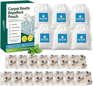 15 Pack Carpet Beetle Repellent Pouches, Natural Cedarwood Sachets for Fabric & Furniture, Pro-Active Deterrent for Carpet Beetle Larvae & Eggs, Long-Lasting Indoor Protection for Closets & Sofas