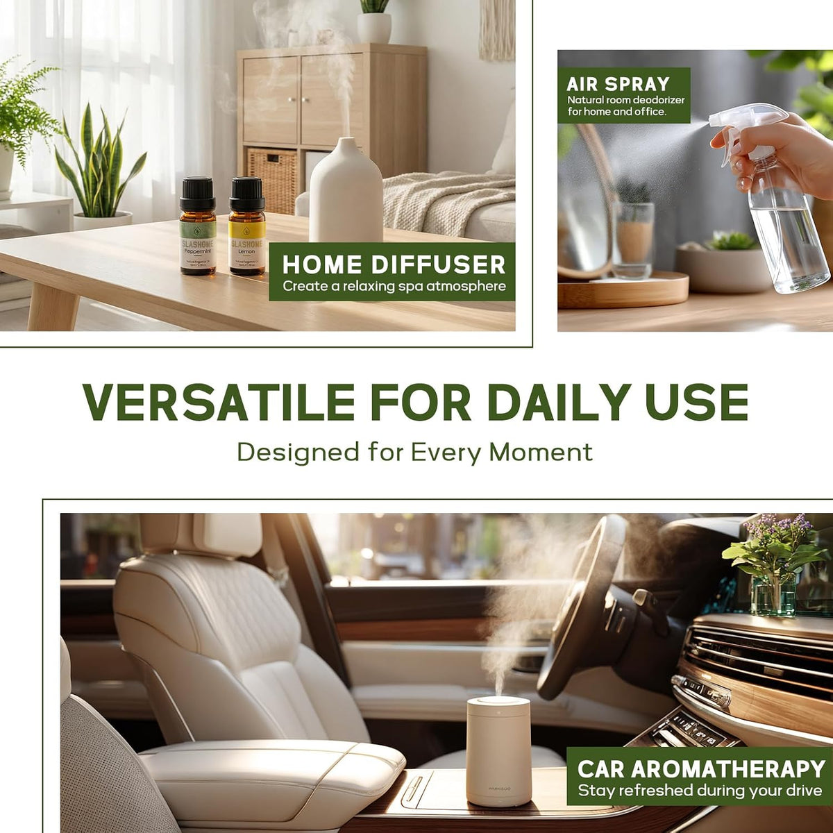 slashome Water Soluble Essential Oils Set for Diffusers for Home