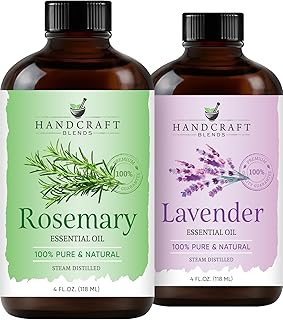 Handcraft Blends Herbal Balance Set: Lavender and Rosemary Essential Oils – (2 x 4 Fl Oz) – 100% Pure & Natural – for Diffuser, Aromatherapy, and DIY Projects