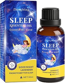 Sleep Essential Oil Blend, Lavender Aromatherapy Oil for Diffuser, Relaxing Nighttime Scent, 30ml (1 Fl Oz)