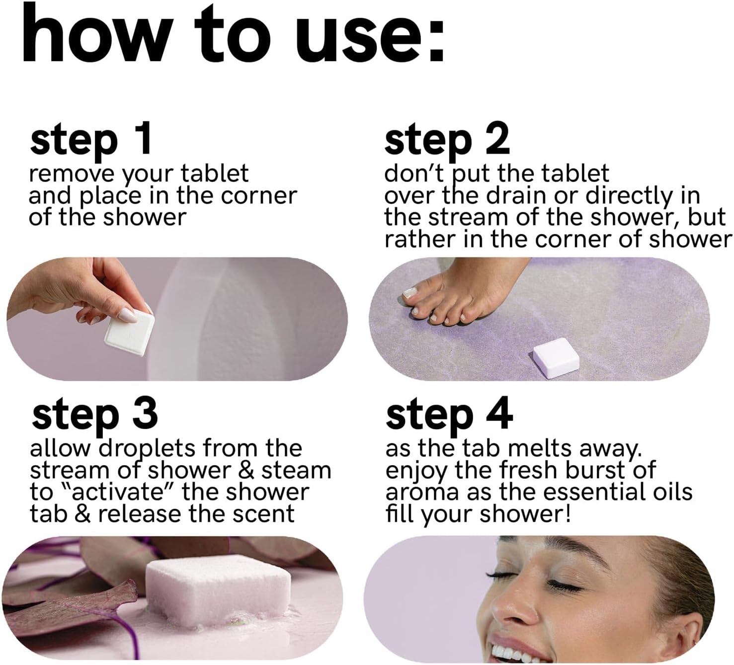 Zensah Calming Lavender Sport Shower Steamers - Made in USA with Essential Oils, Relaxing Aromatherapy Self Care Gifts, Unique Scent Bombs, Birthday Gifts for Runners and Athletes