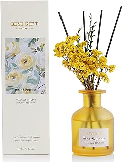 Reed Diffuser Set, Scent Diffuser with Sticks, Home Fragrance, Reed Diffuser for Bathroom, Shelf Decor, 4.06oz Pear Freesia