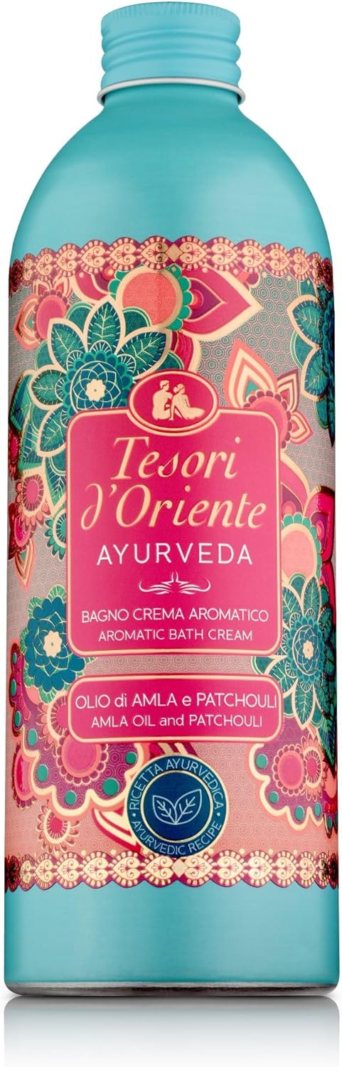 Tesori d’Oriente Bubble Bath for Women, Foaming Bath, Bath Bubbles for Women Relaxing, Luxurious Body Wash for Women & Skin Care - 500 Ml-16.91 us Fl Oz- [Italian Import ]-(Ayurveda)