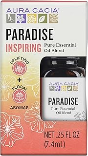 Aura Cacia Paradise Essential Oil Blend, Boxed 0.25 Fl. oz. - Light Aroma, No Synthetic Fragrances