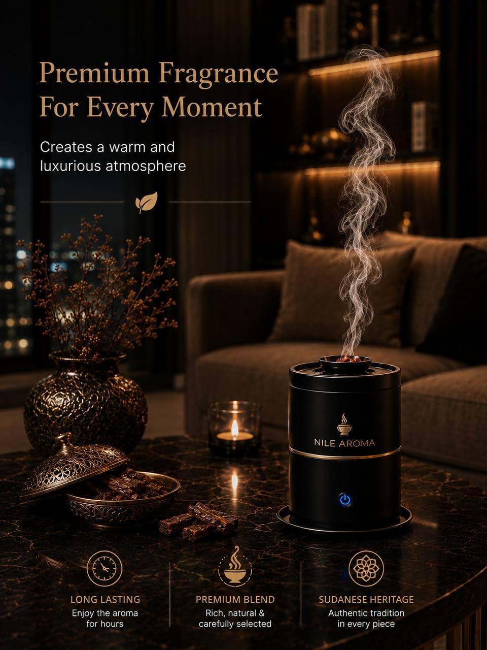 Oud Incense Bakhoor 50g – Premium Sudanese Anfar Oud, By| Nile Aroma | Premium Anfar Oud • Rich Sudanese Fragrance • Long Lasting Aroma • For Bakhoor Burners • Made in Sudan