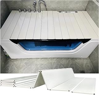 Durable PVC Bathtub Cover Caddy Tray - Foldable Dust-Proof Board (70x160x0.6cm, White) | Stylish Bathroom Organizer & Protector for a Clean Bath Experience