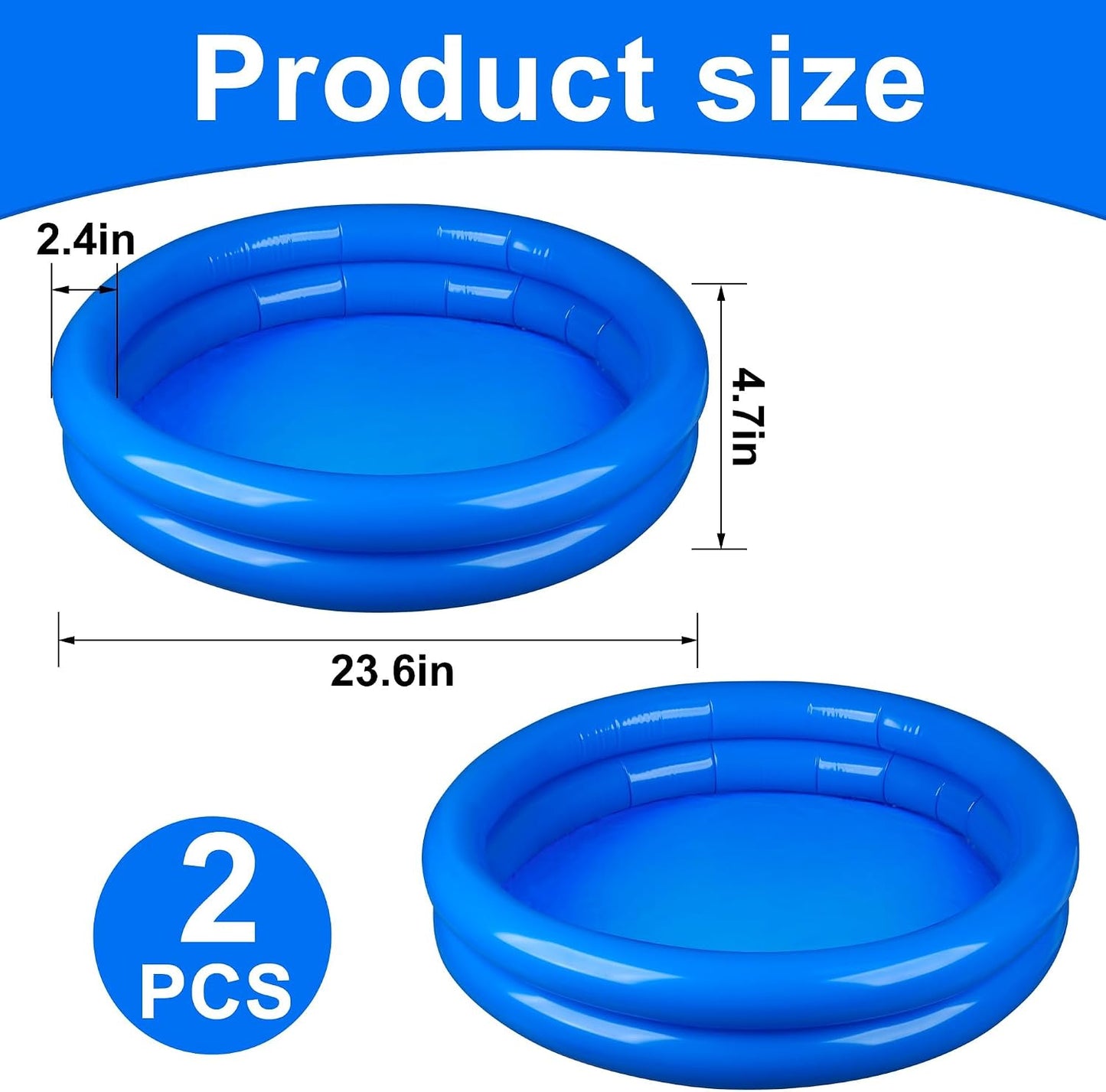 2 Pack Inflatable Pool Foot Bath Basin Swimming Pool Foot Soaking Wash Basin Tub Feet Bath Tray with Pump for Pools Entry Ladder Portable Above Ground Pools Accessories