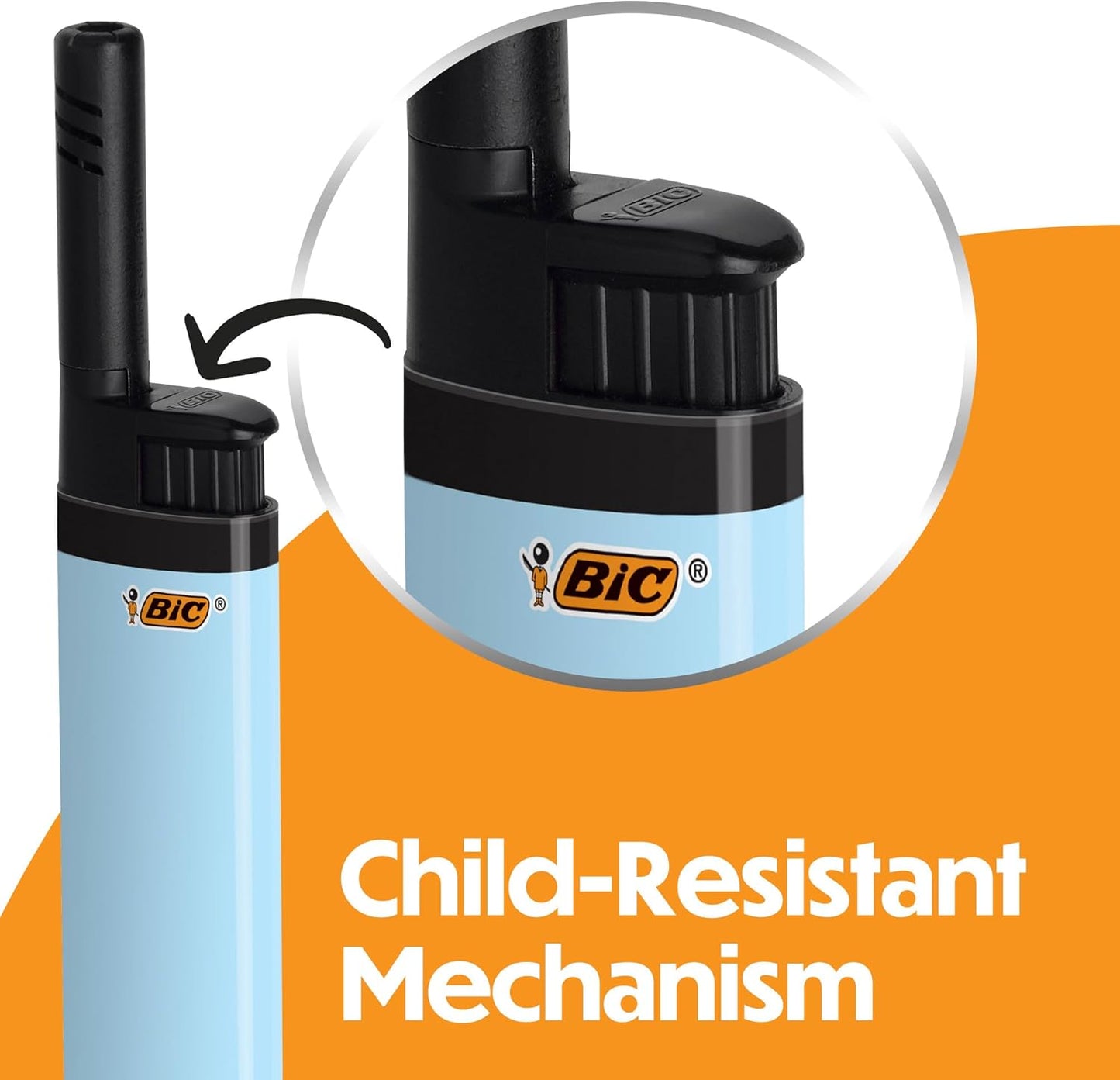 BIC EZ Reach Pastel Lighters, Reliable and Safe Candle Lighter, 6-Pack