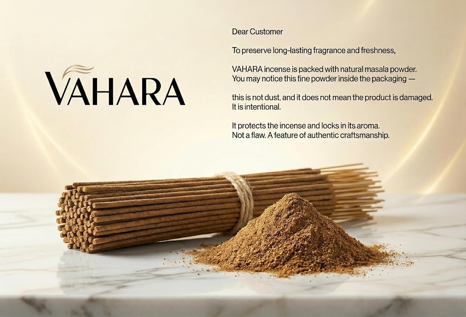Premium Vahara Bakhoor Incense Sticks Oud, Resin & Amber Aroma for Home, Meditation, Relaxation, Prayer & Aromatherapy Long Burning Handcrafted Incense (100g)