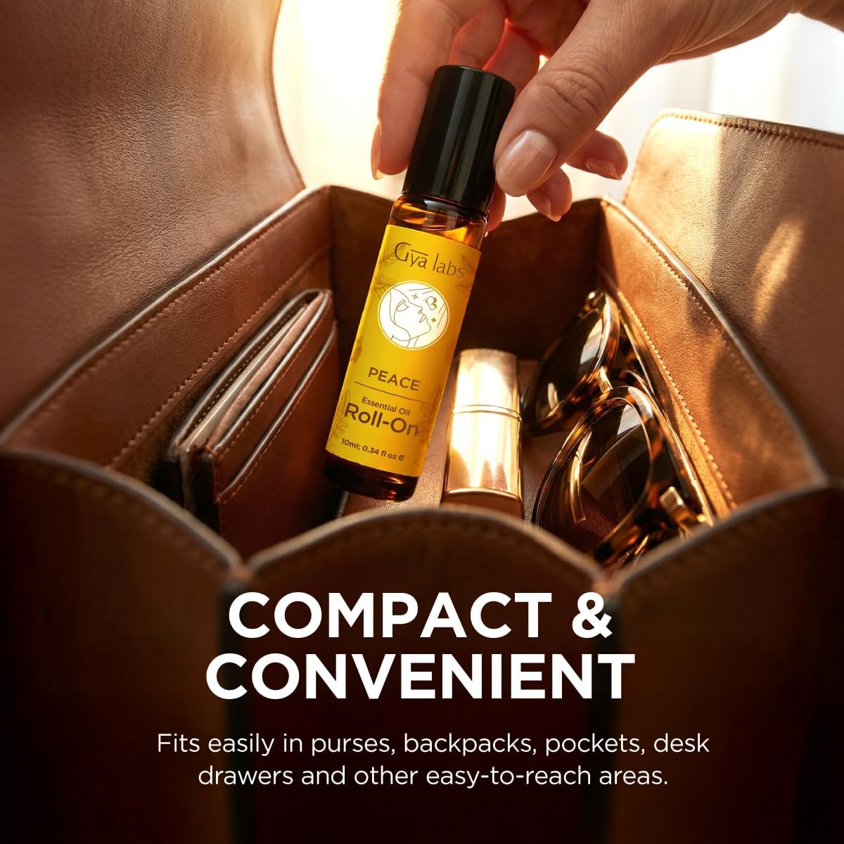 Peace Essential Oil Roll-On Convenient Travel Size for Skin 0.34 Oz