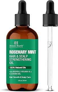 Botanic Hearth 100% Pure Rosemary Mint Oil For Hair Growth & Hair Treatment Oils 2 Fl Oz | Infused with coconut Oil | Hair Oil Repairs Dry Damaged Hair, Strengthening, Healthier | All Hair Types