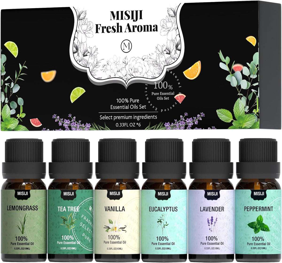 Essential Oils Set Top 6 Aromatherapy-Essential Oils for Diffuser for Home